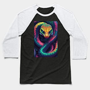 Cobra Snake Multi-Coloured Baseball T-Shirt